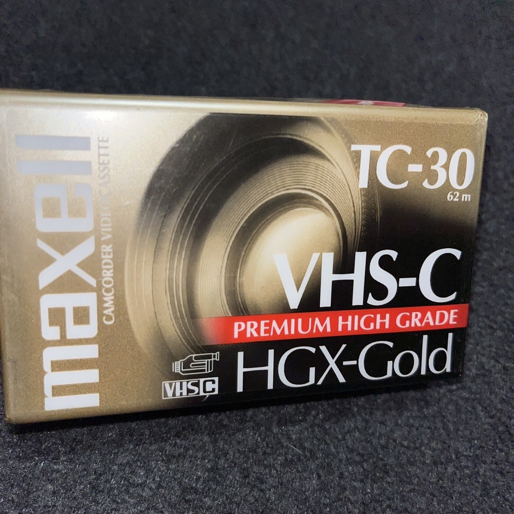 MAXELL Camcorder Videocassette (TC-30) VHS-C  HGX-GOLD Premium High‎ Grade